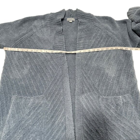 Barefoot Dreams Cozychic Directional Ribbed Cardigan In Blue Mirage Size XL - Picture 8 of 9